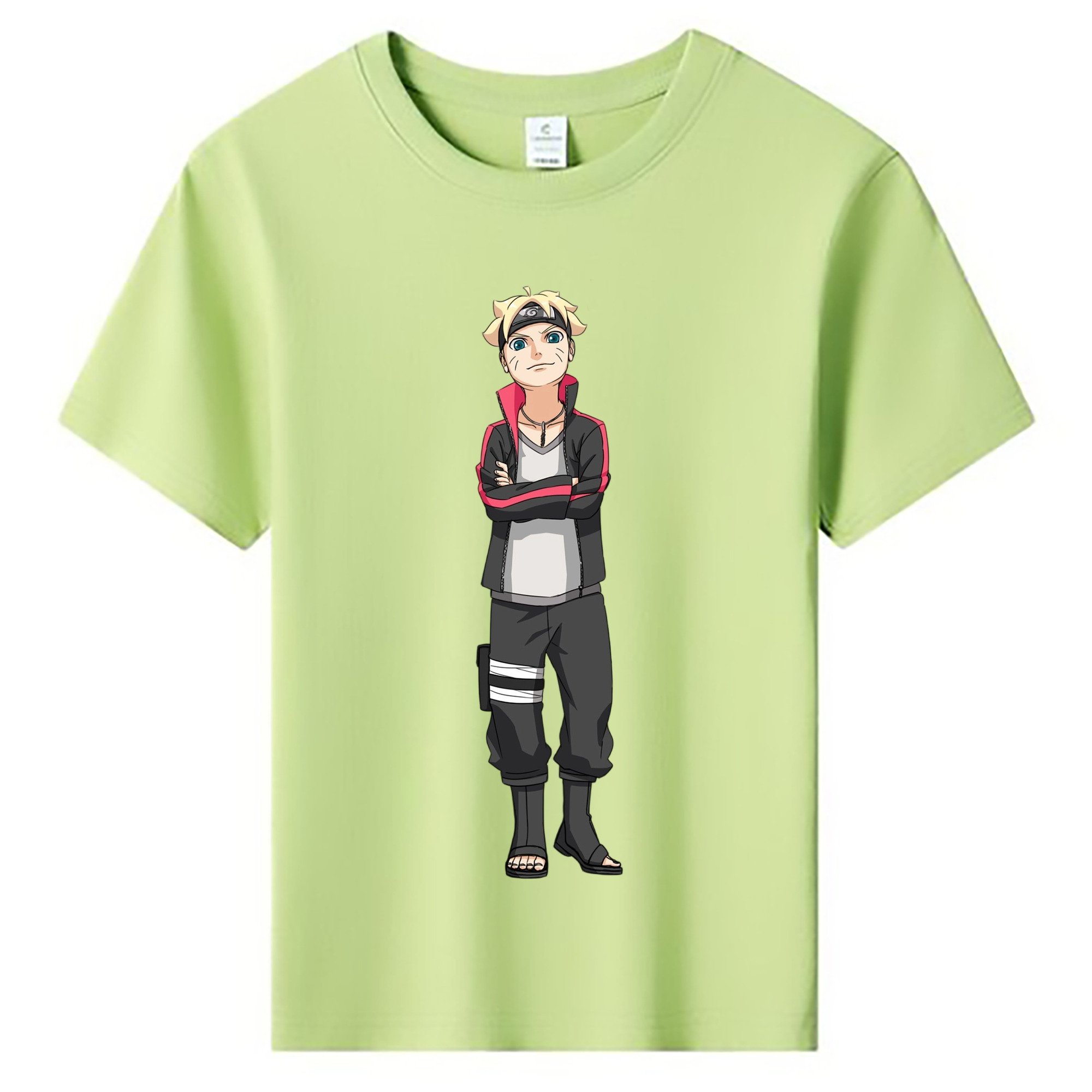 NARUTO -ナルト- うずまき ボルト Uzumaki Boruto 綿100％キッズTシャツ（フロントプリント）